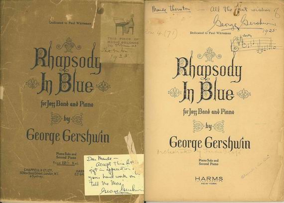 Graphology Forum â¢ View topic   Handwriting of George Gershwin  best wishes to you piano score